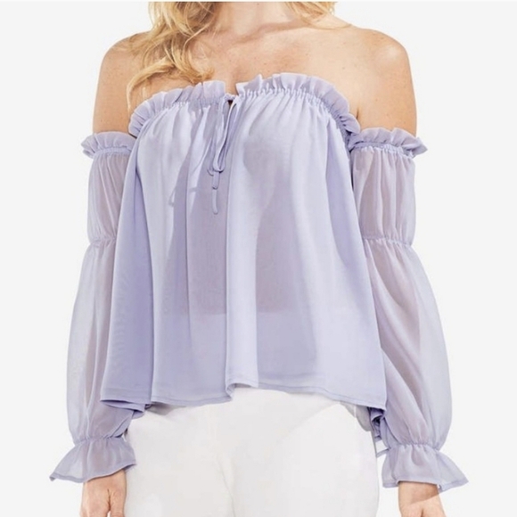 Feminine & Elegant Lavender Off the Shoulder Top from Vince Camuto, XL,Stunning! - Picture 7 of 7